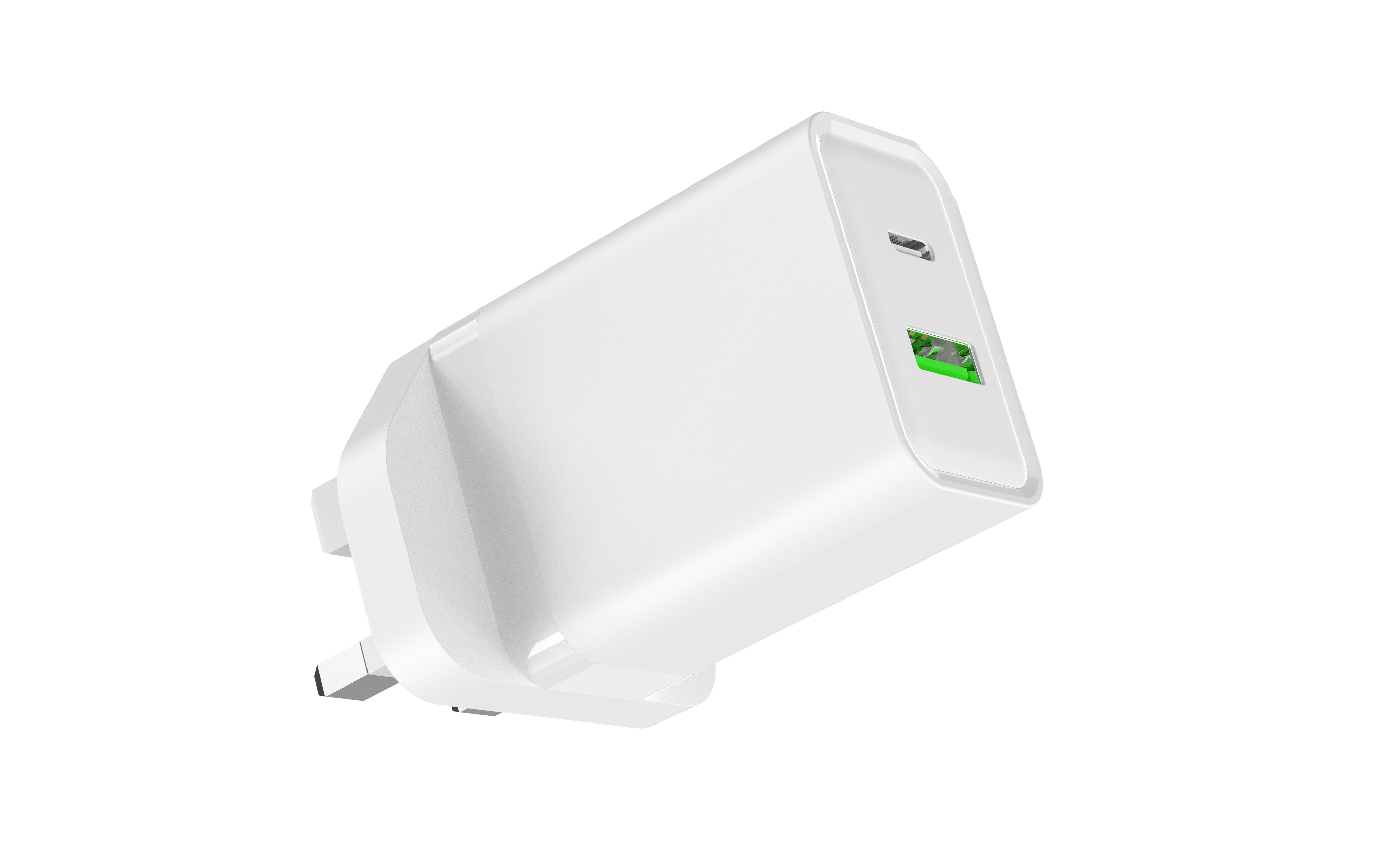 PD 45W GaN Charger UK Plug White
